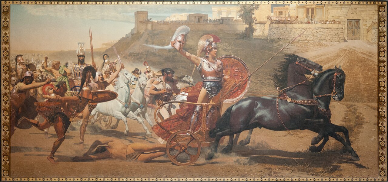 The Triumph of Achilles fresco at the Achilleion Palace in Corfu
