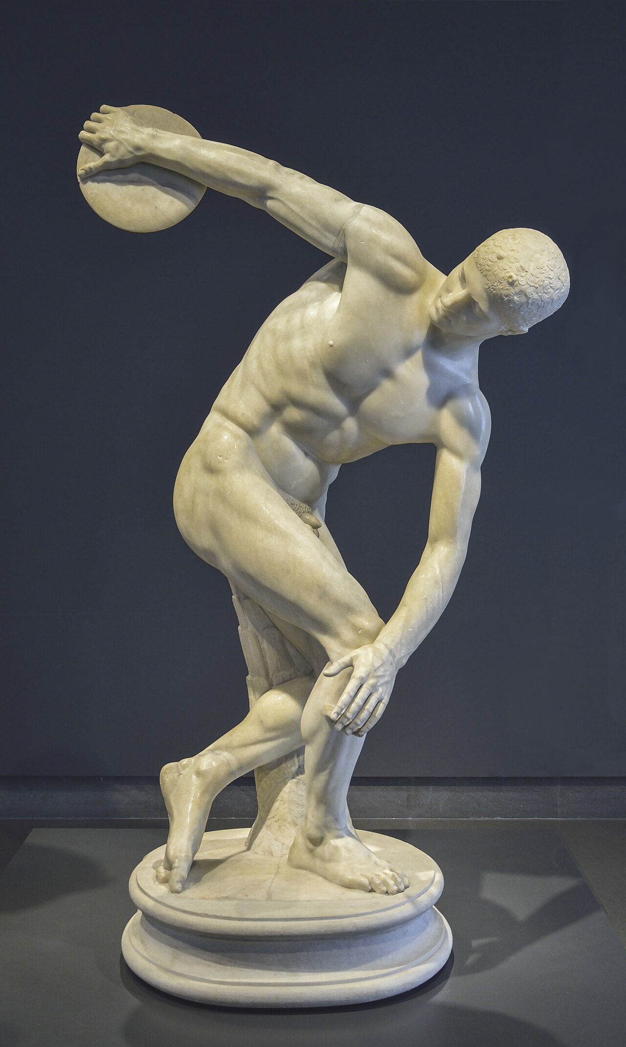 The Discobolus of Myron, an ancient Greek sculpture of a discus thrower at the Olympics